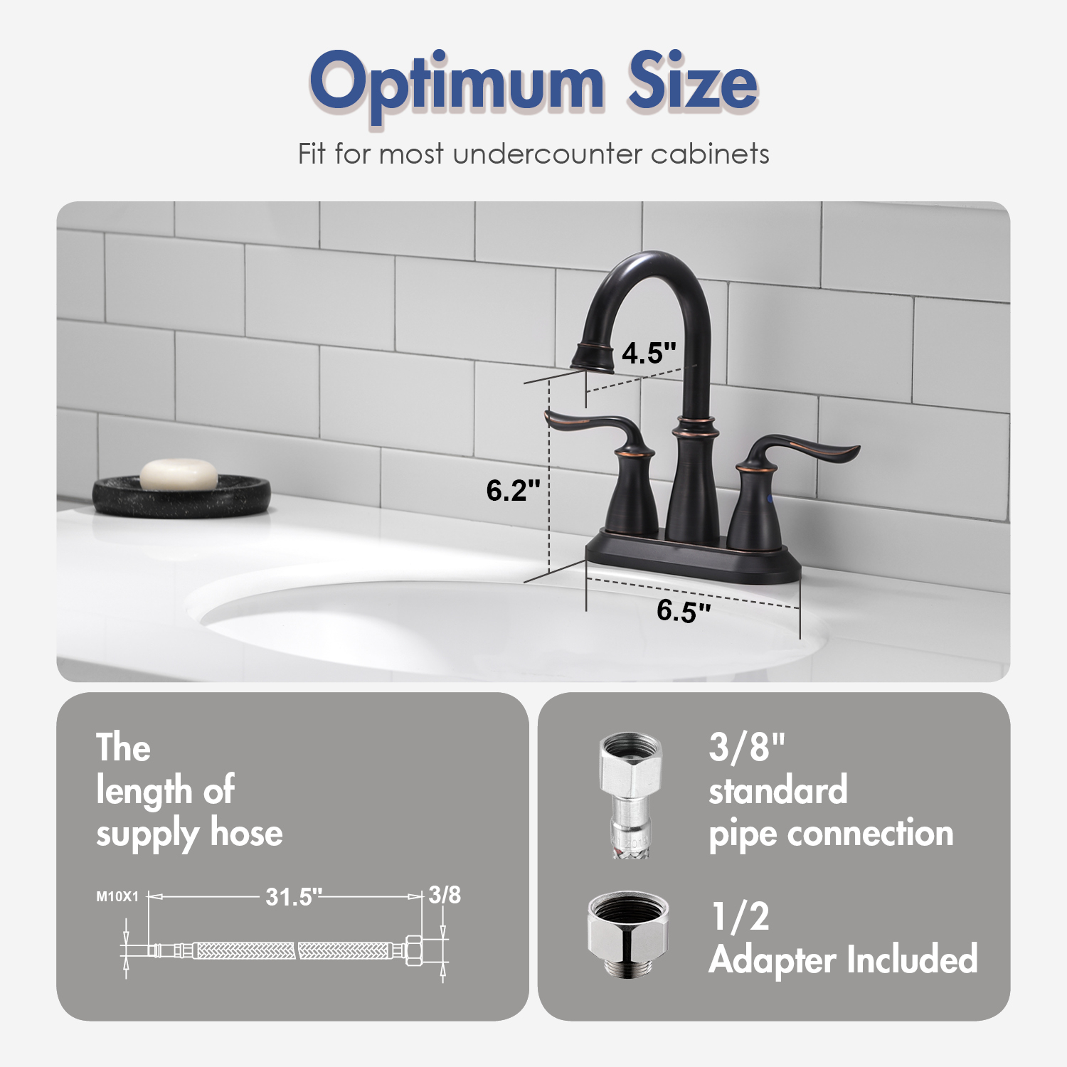 2022 Top-Verkauf, klassischer Waschbecken-Wasserhahn mit zwei Griffen für Badezimmer mit Abfluss