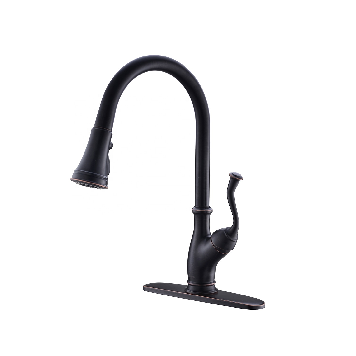 Amerikanischer Küchenarmatur Pull Down Black Zink Wasserhahn Griffe Mischbatterien Küchenarmatur