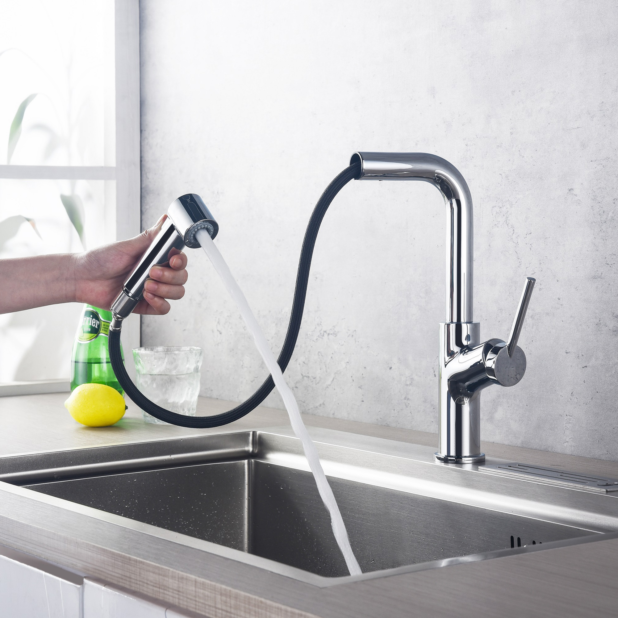 Chrom-moderne Küchenarmaturen Einhand-Küchenarmatur