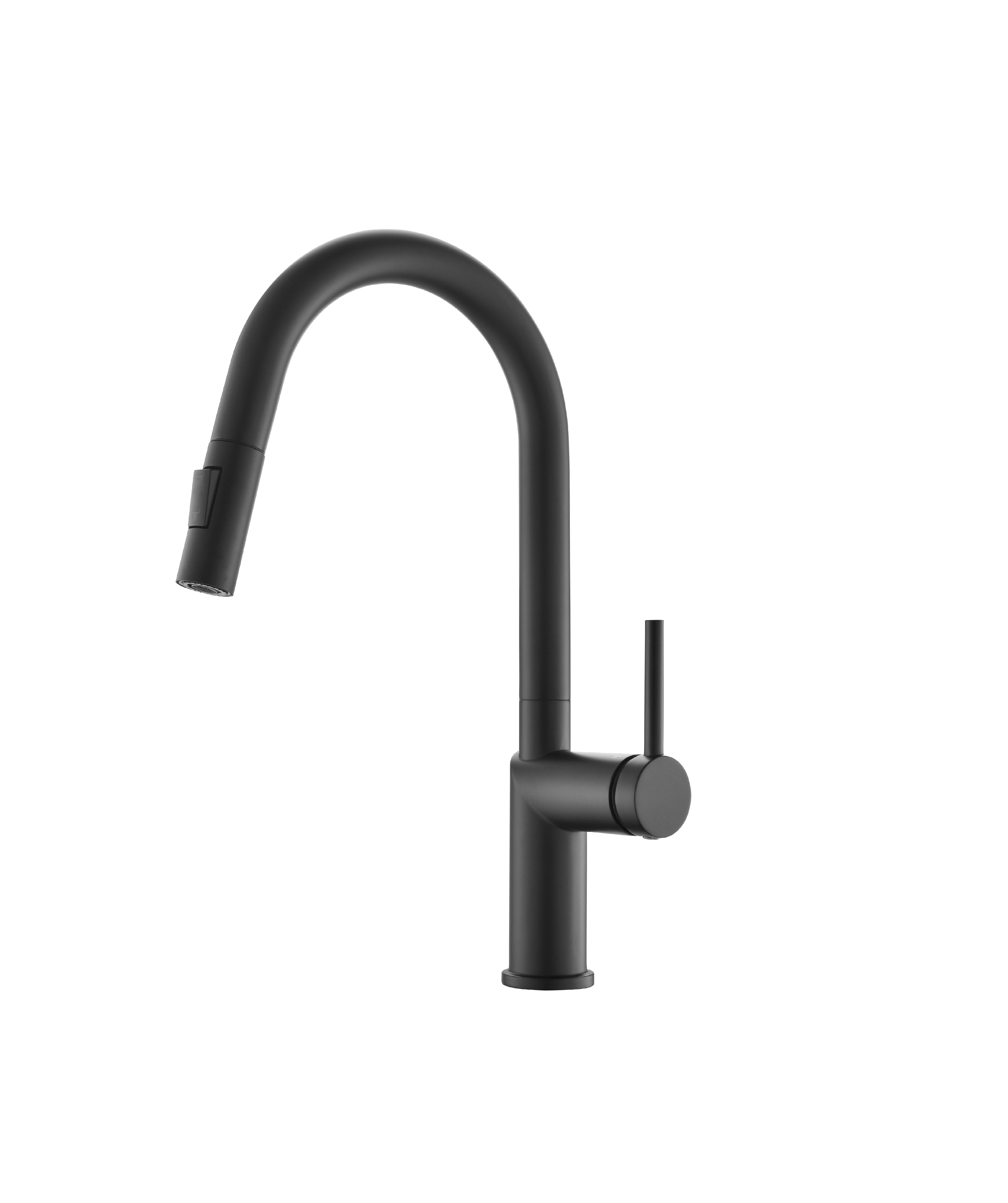 Zeitgenössischer Küchenarmatur, Schwarzgold, heißer und kalter Vorspülhahn, herunterziehbarer Wasserhahn, Küche