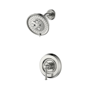 Duscharmatur aus gebürstetem Nickel Installation der Duscharmatur