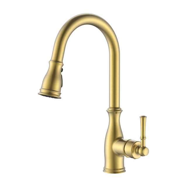 Gold-Küchenarmatur Pull-Down-Küchenarmatur 