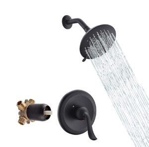 Duscharmatur Modern In Wandmontierter Schwarzer Wasserhahn Badezimmerdusche