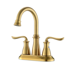 Luxus Gold Bad Waschen 3 Loch Wasserhähne Mischer Wasserhähne Wasserhahn Für Badezimmer Waschbecken Becken Wasser Wasserhahn Mischer