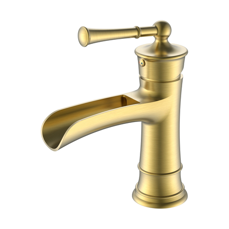 Wasserfall-Badezimmerarmatur Gold-Badezimmerarmatur Einhand-Badezimmerarmatur