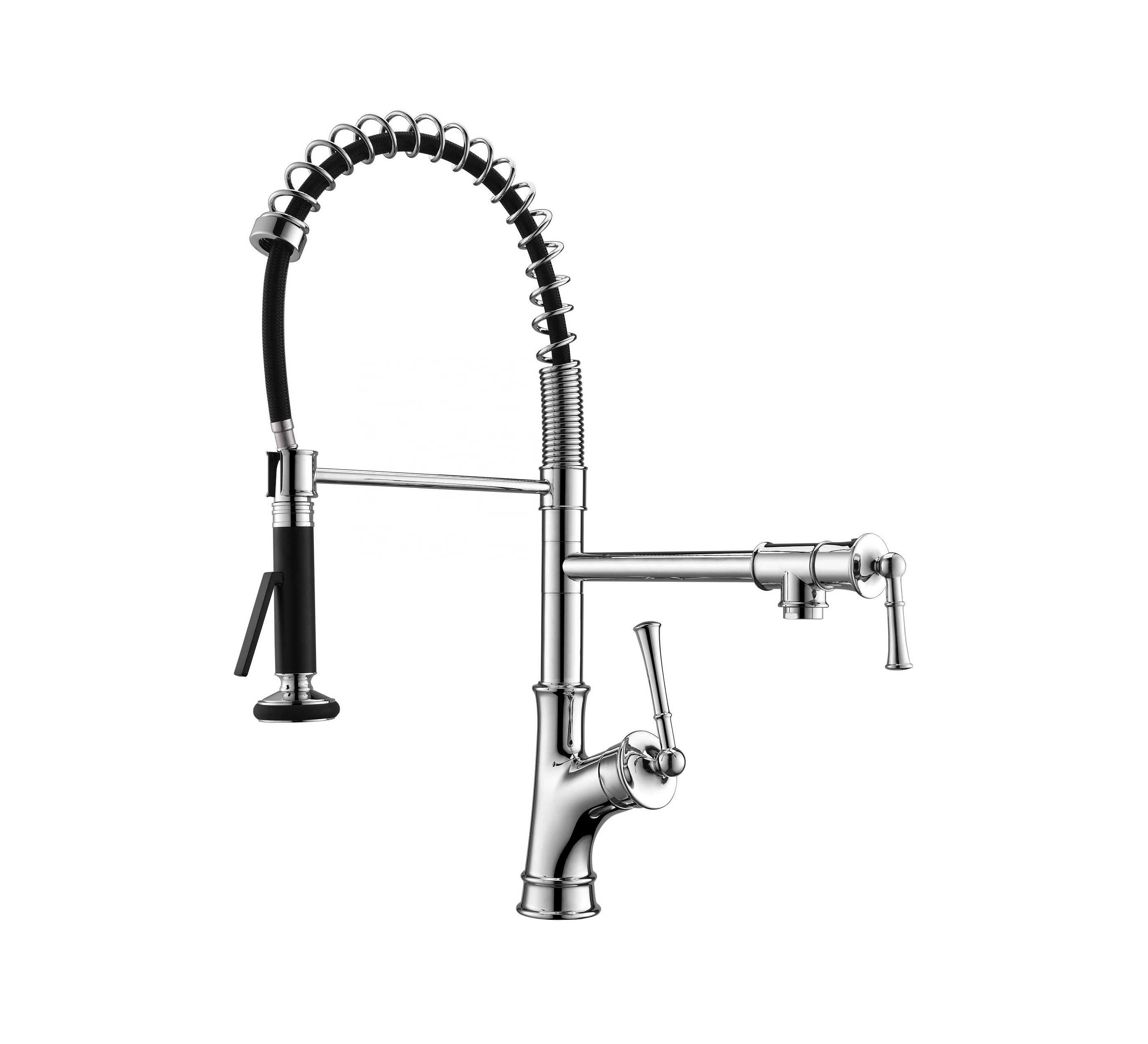 Amerikanischer Küchenarmatur 360 verstellbarer flexibler Küchenarmatur Spring Pull Down Spray Küchenarmatur