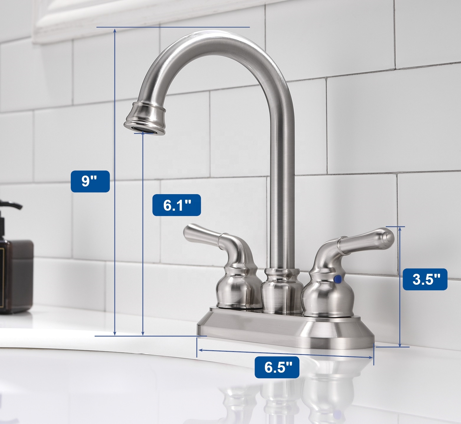 Hochwertige amerikanische klassische Wassermischbatterien Wasserhahn mit herunterziehbarem Sprüher