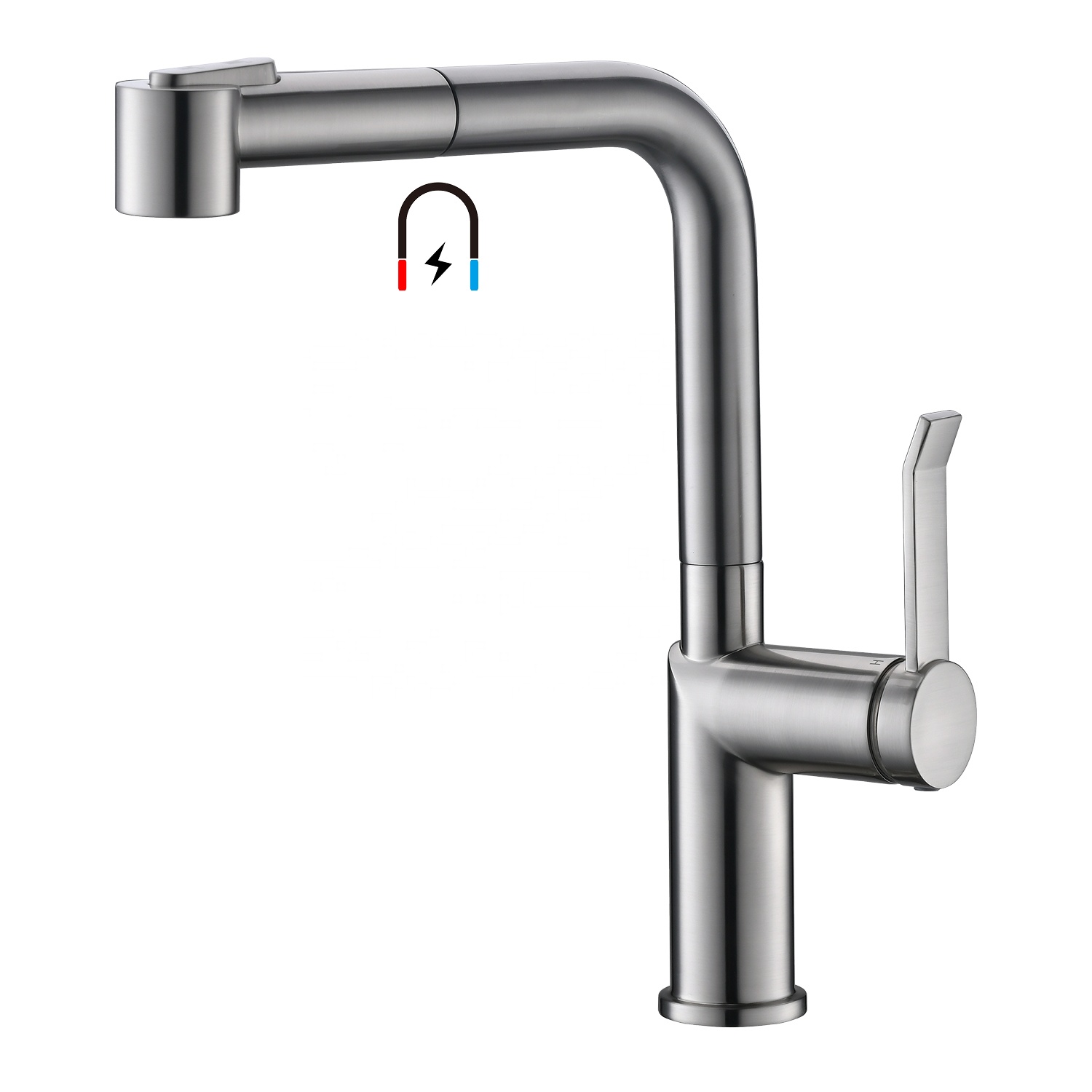 Moderner Stil Wasserhahn Großhandel Küchenspüle Wasserhahn Kopf Nickel Küchenarmatur herausziehen