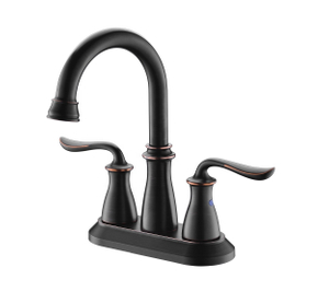 2022 Top-Verkauf, klassischer Waschbecken-Wasserhahn mit zwei Griffen für Badezimmer mit Abfluss